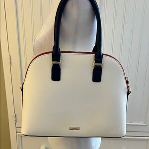 Aldo Elegant White and Black Satchel